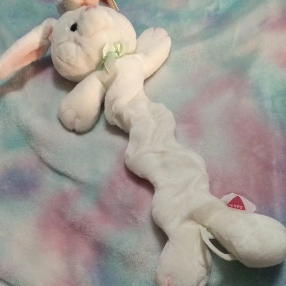 Musical Stretch Plush Bunny By Dakin In White Pink Details